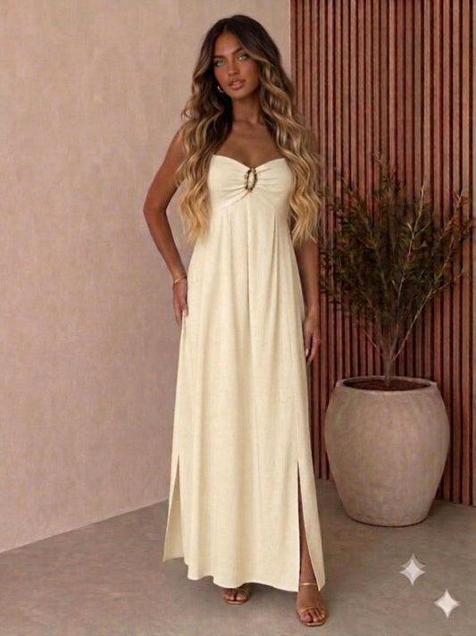 VESTIDO APLIQUE ESCOTE